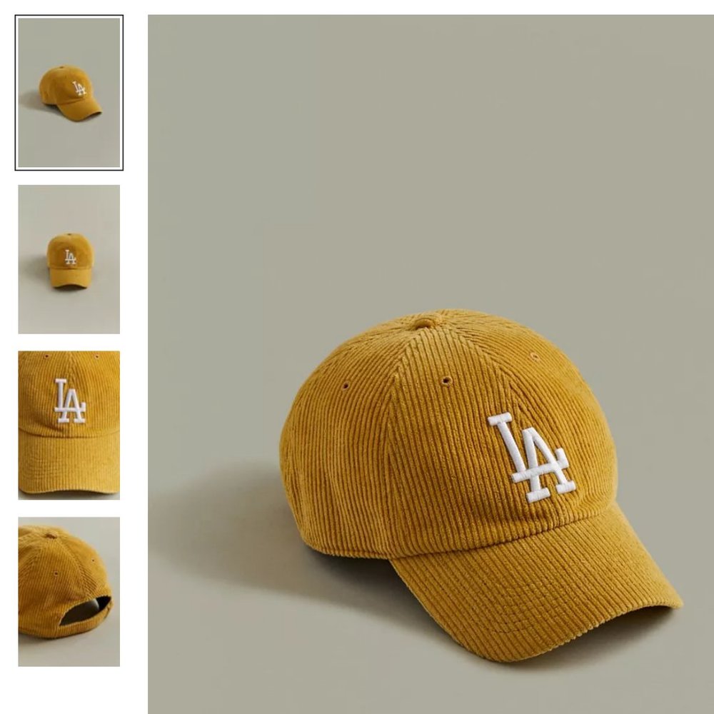 ’47 UO Exclusive MLB Los Angeles Dodgers Cord Cleanup Baseball Hat